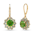 EverTrue Chartreuse Quartz (Triplet) and Signity Ice Blue and Paraiba Topaz 4.30 ctw Sunspire Bloom Earrings in 18K YG Plated and Stainless Steel - Sticky add to cart bar