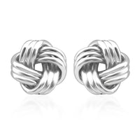 Knot Stud Earrings in 999 Platinum 5.38 Grams