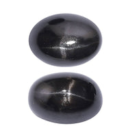 Black Star Diopside Set of 2 (Ovl 7x5 mm) 2.18 ctw Loose Gemstone
