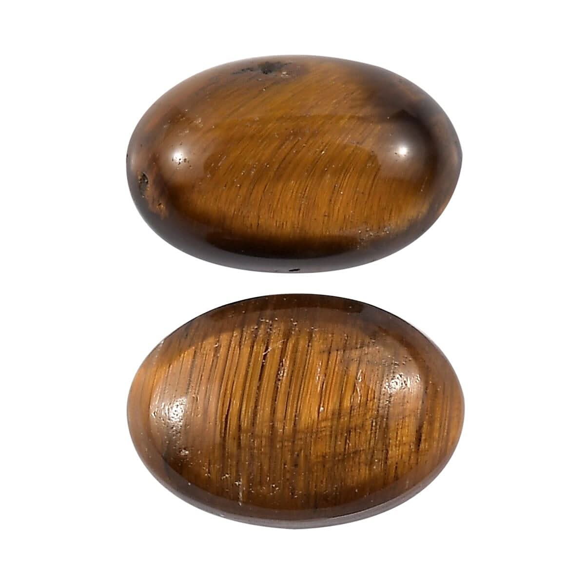 Tigers Eye Set of 2 (Ovl 6x4 mm) 0.90 ctw Loose Gemstone