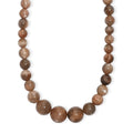 Sunstone 270.00 ctw Beaded Necklace in Rhodium Over Sterling Silver 18 Inches - Sticky add to cart bar