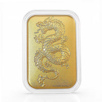 24K Yellow Gold Dragon Embossed Sheet 10mg