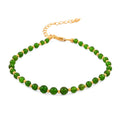 AAAA RARE FIND Chrome Diopside 11.00 ctw Beaded Bracelet in 18K Vermeil Yellow Gold Over Sterling Silver (7.25-9.25In) - Sticky add to cart bar
