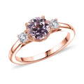 D'Joy Premium Martha Rocha Kunzite and Moissanite 1.90 ctw Ring in 18K Vermeil Rose Gold Over Sterling Silver (Size 10.0) - Sticky add to cart bar