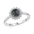 D’Joy Narsipatnam Alexandrite, White Zircon Ring in Rhodium Over Sterling Silver (Size 9.0) 0.65 ctw - Sticky add to cart bar