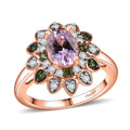 D'Joy Premium Martha Rocha Kunzite and Multi Gemstone 2.20 ctw Ring in 18K Vermeil Rose Gold Over Sterling Silver (Size 10.0) - Sticky add to cart bar