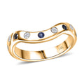 Luxoro AAA Ceylon Blue Sapphire and G-H SI Diamond 0.25 ctw Ring in 14K Yellow Gold (Size 4.75) - Sticky add to cart bar