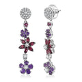 GP Italian Garden Collection Multi Gemstone 6.25 ctw Earrings in Rhodium Over Sterling Silver - Sticky add to cart bar