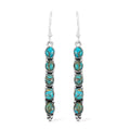 Santa Fe Style Mojave Turquoise 4.50 ctw Earrings in Sterling Silver - Sticky add to cart bar