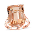 Luxoro AAA Marropino Morganite 10.50 ctw Solitaire Ring in 14K Rose Gold (Size 10.0) - Sticky add to cart bar
