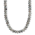 Karis Green Kiwi Jasper Beaded 305.00 ctw Necklace 18 Inches in Platinum Bond - Sticky add to cart bar
