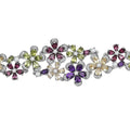 GP Italian Garden Collection Multi Gemstone 22.80 ctw Bracelet in Rhodium Over Sterling Silver (7.25 In) - Sticky add to cart bar