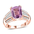D'Joy Premium Martha Rocha Kunzite and Moissanite 5.10 ctw Ring in 18K Vermeil Rose Gold Over Sterling Silver (Size 9.0) - Sticky add to cart bar