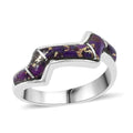 Santa Fe Style Mojave Purple Turquoise Ring in Sterling Silver (Size 10.0) 4.00 ctw - Sticky add to cart bar