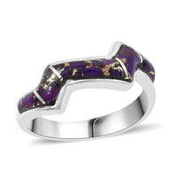 Santa Fe Style Mojave Purple Turquoise Ring in Sterling Silver (Size 10.0) 4.00 ctw