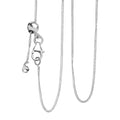 Curb Chain Necklace in Sterling Silver with Adjustable Ball 2.15 Grams 20 Inches - Sticky add to cart bar