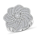 D'Joy Blue Diamond 1.50 ctw Ring in Rhodium Over Sterling Silver (Size 6.0) - Sticky add to cart bar