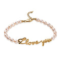 GP Capri Special Collection Pearl I Love You Bracelet in 18K Vermeil Yellow Gold Over Sterling Silver (7.25 In) - Sticky add to cart bar