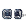 D’Joy Blue Diamond 1.00 ctw Stud Earrings in Rhodium Over Sterling Silver - Sticky add to cart bar