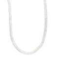 Rainbow Moonstone Moonlit Whisper Beaded 52.00 ctw Necklace 18 Inches in Rhodium Over Sterling Silver - Sticky add to cart bar