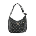 Beverly Hills Polo Club Black Logo Pattern Vegan Leather Shoulder Bag - Sticky add to cart bar