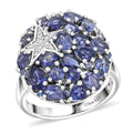 D'Joy Catalina Iolite and Multi Gemstone 3.30 ctw Wish Keeper Ring in Rhodium Over Sterling Silver (Size 10.0) (Del. in 10-12 Days) - Sticky add to cart bar
