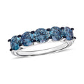 Luxuriant Lab Grown Blue Diamond (SI) Ring in Rhodium Over Sterling Silver (Size 10.0) 2.00 ctw - Sticky add to cart bar