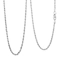 10K White Gold 1.5mm Rope Chain Necklace 1.3 Grams 18 Inches - Sticky add to cart bar