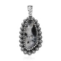 D'Joy Artisan Crafted White Buffalo 6.20 ctw Pendant without Chain in Sterling Silver - Sticky add to cart bar