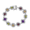 Multi Gemstone Bracelet in Rhodium Over Sterling Silver (6.50 In) 16.40 ctw - Sticky add to cart bar