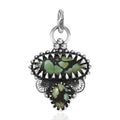 D'Joy Artisan Crafted Whispering Web Turquoise 2.65 ctw Pendant without Chain in Sterling Silver - Sticky add to cart bar
