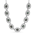 D'Joy Artisan Crafted Whispering Web Turquoise 10.75 ctw Concho Necklace 18 Inches in Sterling Silver - Sticky add to cart bar