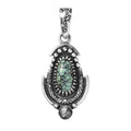 D'Joy Artisan Crafted Whispering Web Turquoise and White Buffalo 3.30 ctw Pendant without Chain in Sterling Silver - Sticky add to cart bar