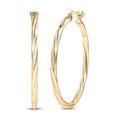Lustrous Loop Hoop Earrings in 10K Yellow Gold 1.85 Grams - Sticky add to cart bar