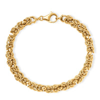 Luxoro 10K Yellow Gold Byzantine Chain Bracelet (7.25 In) 7.24 Grams