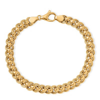 Luxoro Fancy Link Chain Bracelet in 10K Yellow Gold (7.25 In) 5.45 Grams