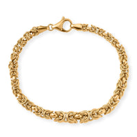 10K Yellow Gold Graduated Byzantine Legacy Chain Bracelet (7.25 In) 5.56 Grams