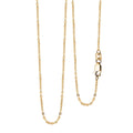 10K Yellow Gold Rolo Brill Linked in Love Chain Necklace 18 Inches 1.26 Grams - Sticky add to cart bar