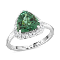 Certified & Appraised Rhapsody AAAA Lagoon Tourmaline and E-F VS Diamond 3.65 ctw Ring in 950 Platinum (Size 7.0) 5.96 Grams