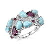 Larimar & Rhodolite Garnet