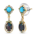 D'Joy Elysian Opal (Triplet) and Multi Gemstone 3.50 ctw Celestial Night Sky Earrings in 18K Vermeil Yellow Gold Over Sterling Silver - Sticky add to cart bar