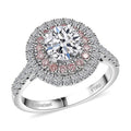 Luxuriant Lab Grown White and Pink Diamond VS 1.75 ctw Ring in 950 Platinum 6.10 Grams - Sticky add to cart bar