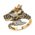GP Green and White Diamond 0.60 ctw Ring in 18K Vermeil Yellow Gold Over Sterling Silver (Size 10.0) - Sticky add to cart bar