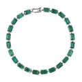 Luxoro 10K White Gold Premium Brazilian Emerald Bracelet (7.25 In) (4.75 g) 13.36 ctw - Sticky add to cart bar