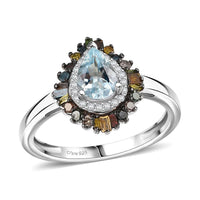D'Joy Premium Royal Ruby and Multi Diamond 1.20 ctw Ring in 18K Vermeil Yellow Gold Over Sterling Silver (Size 10.0)