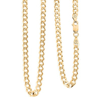 Light Cuban Chain Necklace in 14K Yellow Gold Over Sterling Silver 11.9 Grams 22 Inches