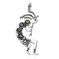 D'Joy Artisan Crafted Whispering Web Turquoise 2.20 ctw Kokopelli Pendant without Chain in Sterling Silver - Sticky add to cart bar