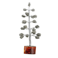 Silver Gemstone Pyrite Tree (10.23"x2.75")