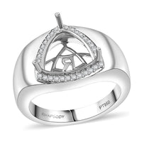 Rhapsody Diamond E-F VS 0.20 ctw Mounting Ring in 950 Platinum 13g