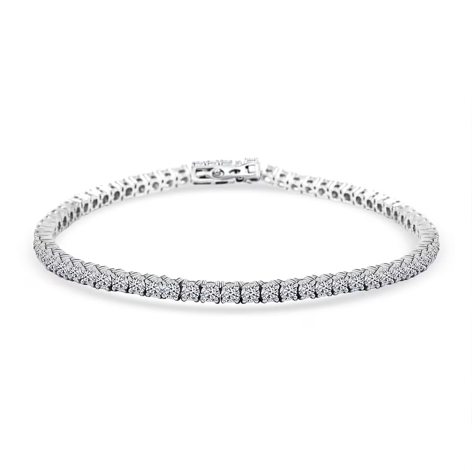 950 Platinum Luxuriant Lab Grown Diamond G VS 4.00 ctw Tennis Bracelet (7.25 In) 12.80 Grams